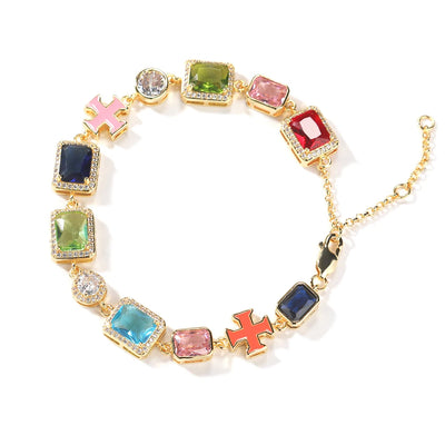 JP's Chrome Cross Bracelet
