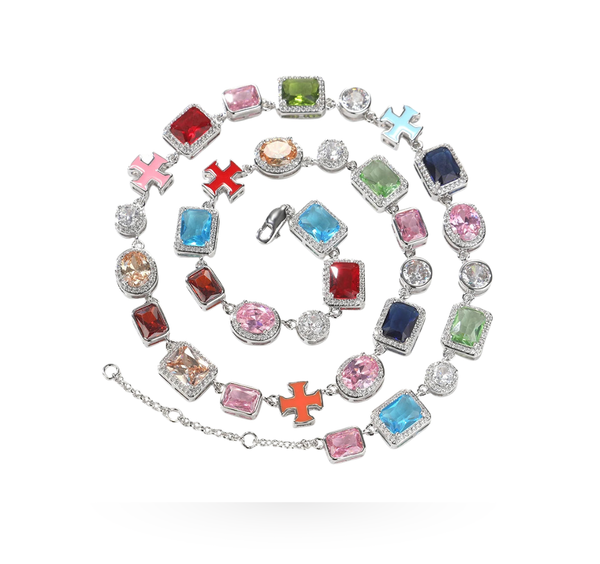 JP's Chrome Cross Necklace