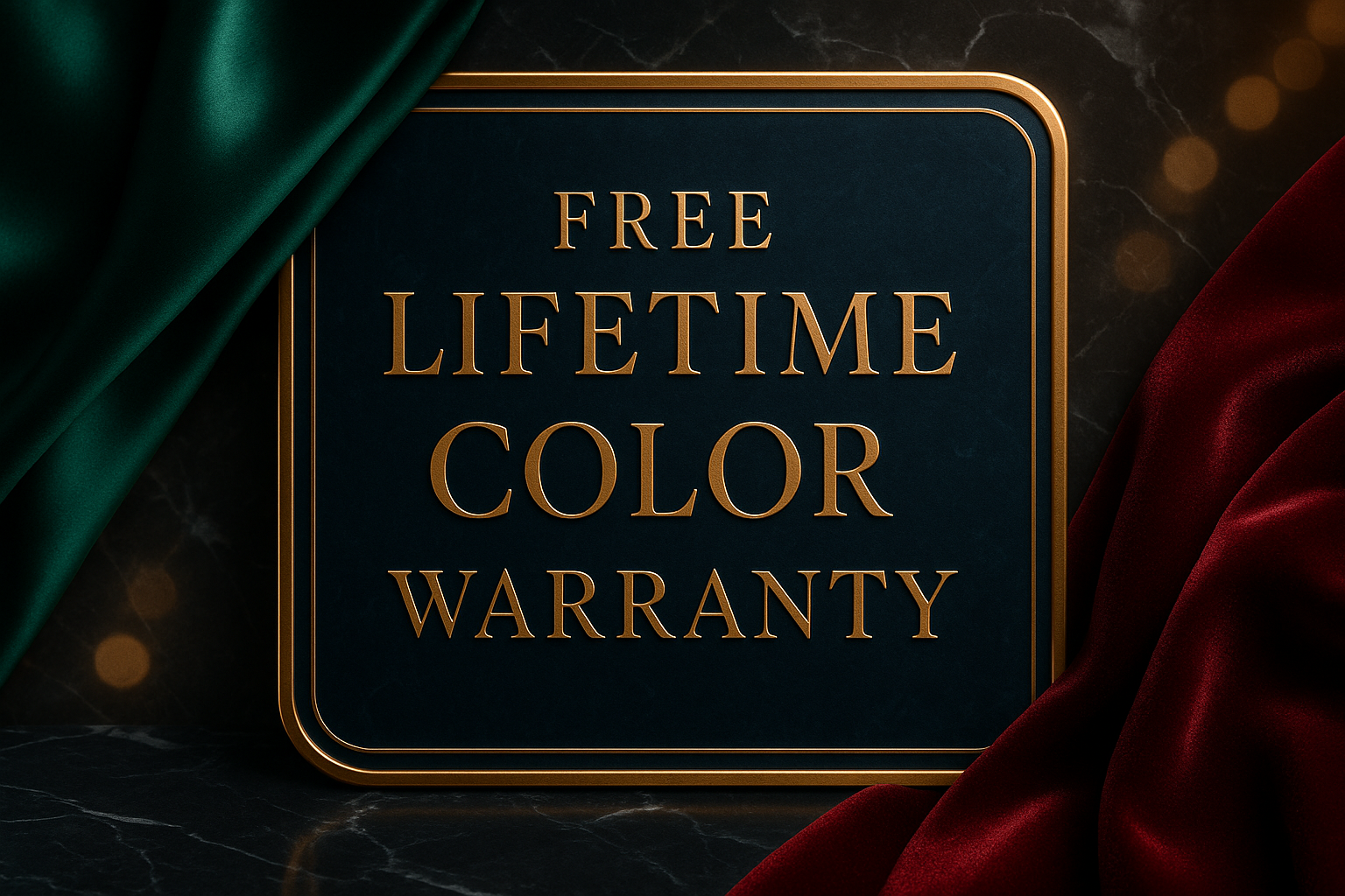 Free Lifetime Color Warranty. In Luxury style not cheap